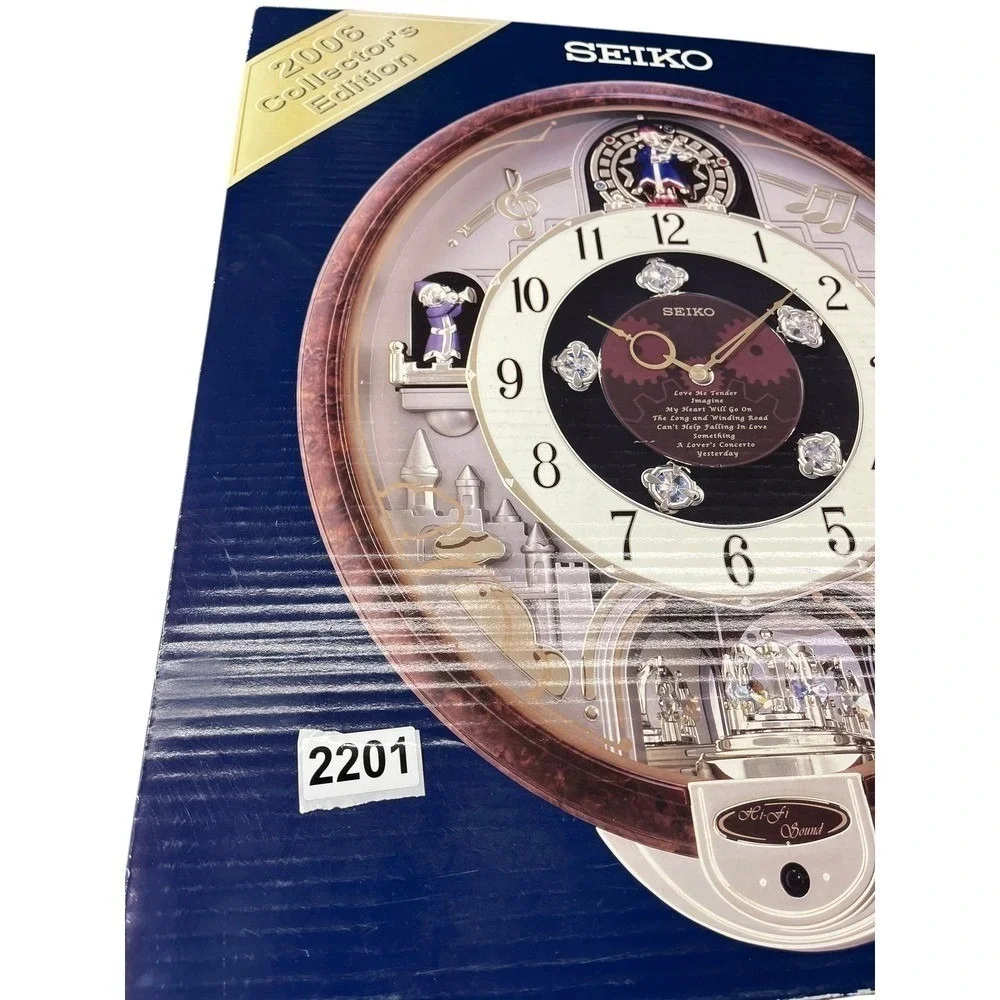 Seiko‎ Melodies In Motion 2006 Collectors Edition Swarovski Crystal Clock NEW